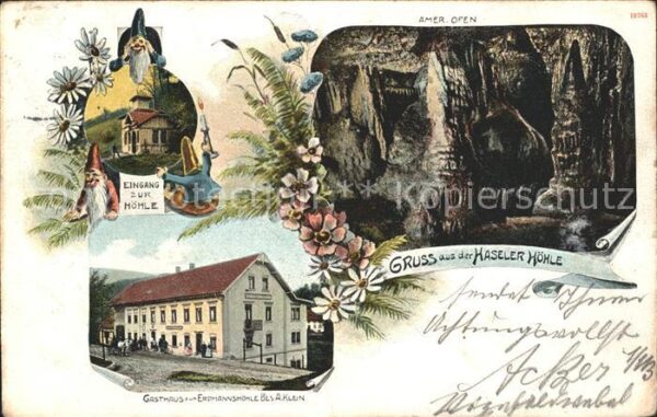 Hasel Baden Hasler Hoehle BW Haseler Hoehle Gasthaus zur Erdmannshoehle