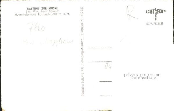 Raitbach Schopfheim Gasthof zur Krone Fliegeraufnahme – Bild 2