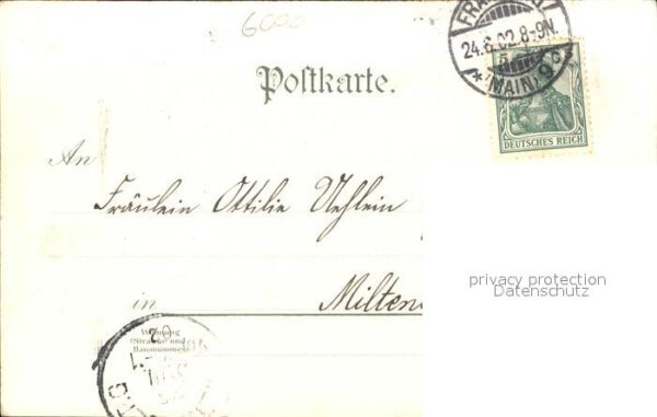 Frankfurt Main Carl der Grosse Strassenbahn Litho – Bild 2