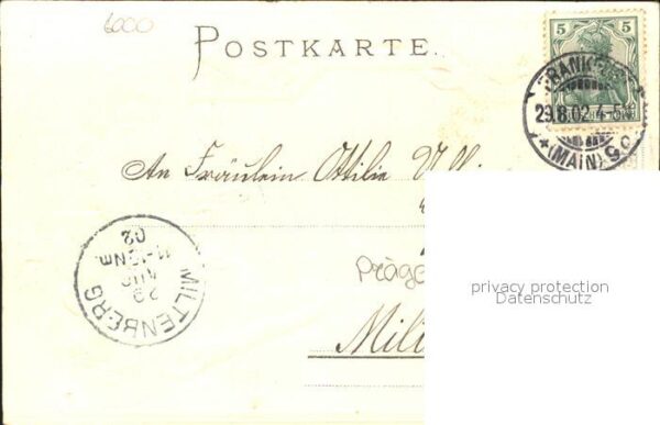 Frankfurt Main Palmengarten Friedrich Stoltze Gedicht Litho – Bild 2