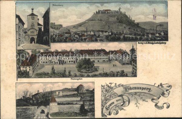 Hohenasperg Festungshof Litho