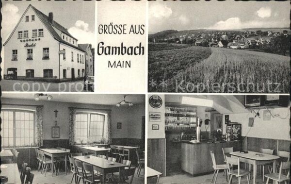 Gambach Unterfranken Gasthaus-Pension Zum weissen Lamm