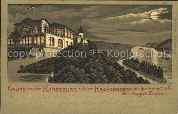 Andernach Kaiserburg Krahnenberg Bahnpost