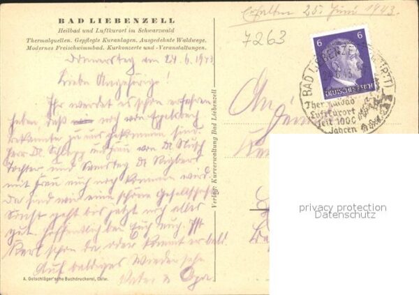 Bad Liebenzell Waldfreibad Kuenstlerkarte Professor Ernst Vollbehr – Bild 2