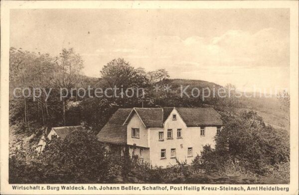 Heidelberg Neckar Burg Waldeck Inh. Johann Bessler Schafhof