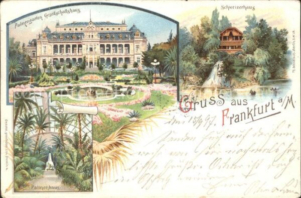 Frankfurt Main Palmengarten Gesellschaftshaus Schweizerhaus Palmenhaus