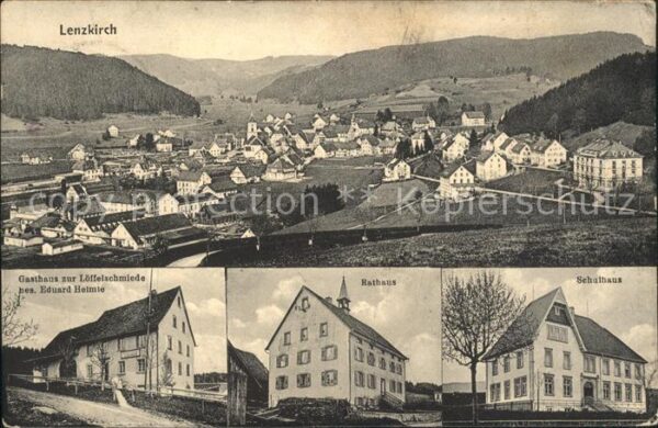 Lenzkirch Gasthaus Loeffelschmiede Rathaus Schulhaus