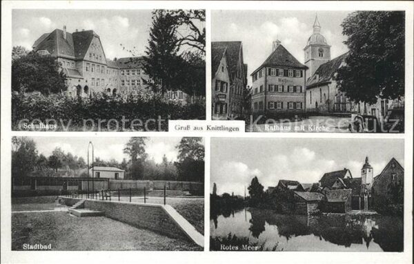 Knittlingen Schulhaus Rathaus Kirche Stadtbad Rotes Meer