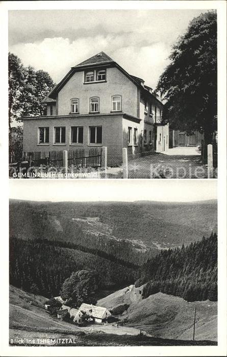 Gemeinreuth Wald Frankenwald Blick ins Thiemitztal Gasthaus Gemeinreuth