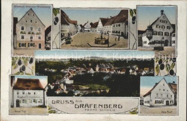 Fraenkische Schweiz Graefenberg Marktplatz Alte Post Neue Post Rathaus
