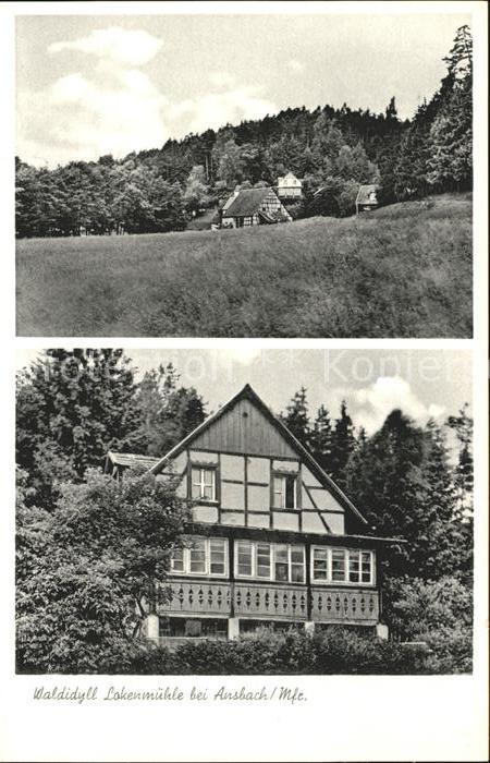 Ansbach Mittelfranken Waldidyll Lokenmuehe Gasthaus
