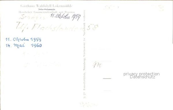 Ansbach Mittelfranken Waldidyll Lokenmuehe Gasthaus – Bild 2