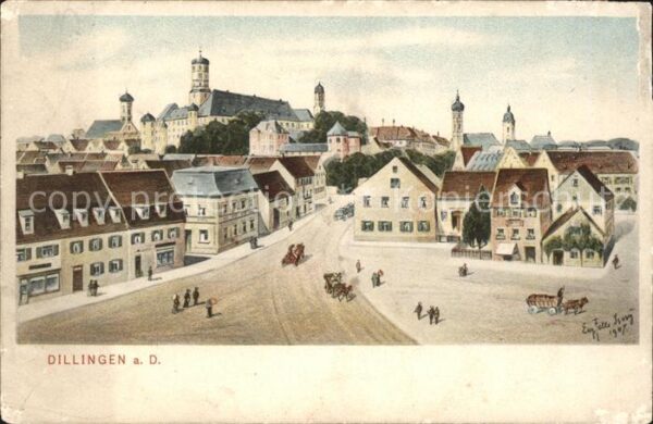 Dillingen Donau Kuenstlerkarte Eug. Felle