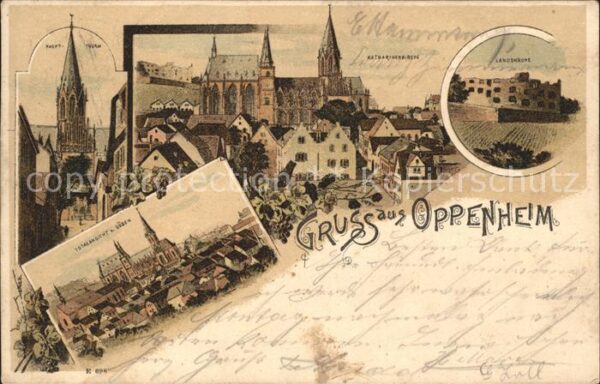 Oppenheim Hauptthurm Katharinenkirche Landskrone Suedenansicht