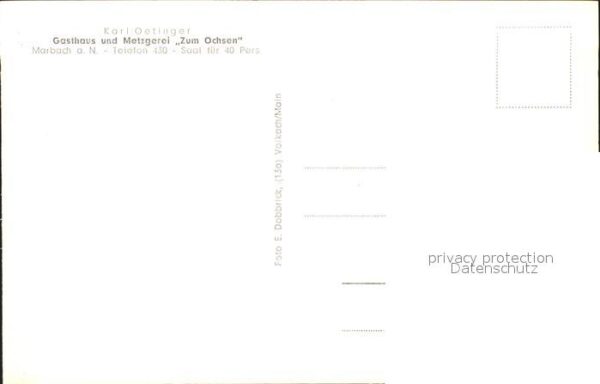 Marbach Neckar Gasthaus Metzgerei Zum Ochsen – Bild 2