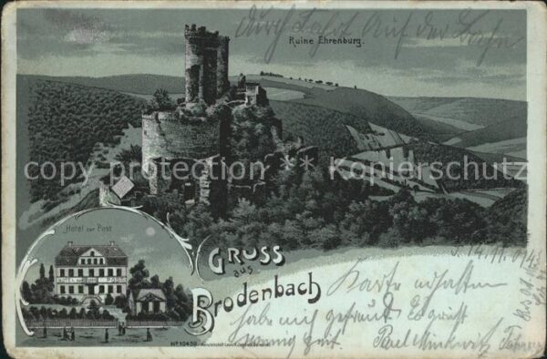 Brodenbach Ruine Ehrenburg Hotel zur Post