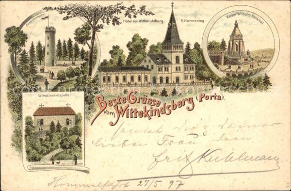 Wittekindsburg Hotel Wittekindsburg Kaiser Wilhelm Denkmal Wittekinds-Kapelle Au