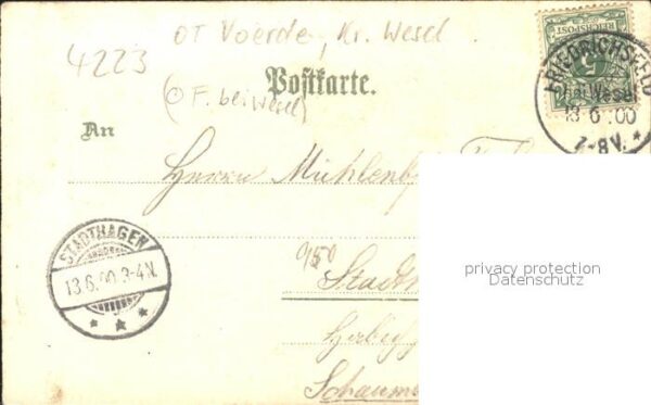 Friedrichsfeld Niederrhein Wilhelm Strasse Franzosen Friedhof Ofiziers Casino – Bild 2