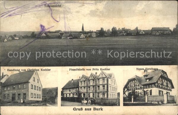 Burk Mittelfranken Handlung von Chrstian Kochler Pinselfabrik Fritz Kochler Neue