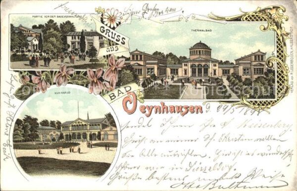 Oeynhausen Thermalbad Kuhrhaus Partie von der Badeverwaltung