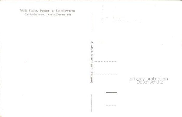 Graefenhausen Hessen Willi Steitz Papier- und Schreibwaren Graefenhausen – Bild 2