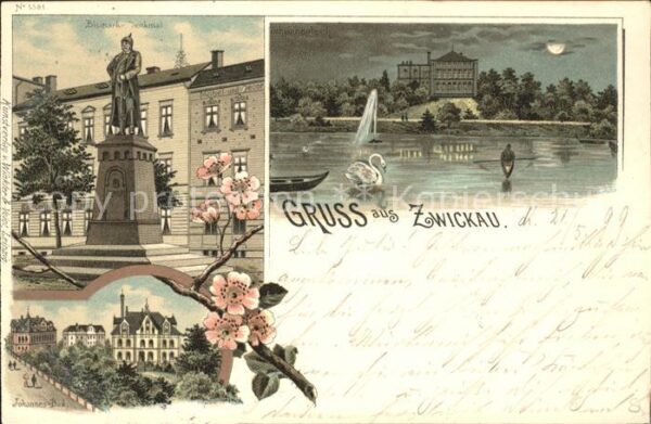 Zwickau Sachsen Bismark Denkmal Johannes-Bad