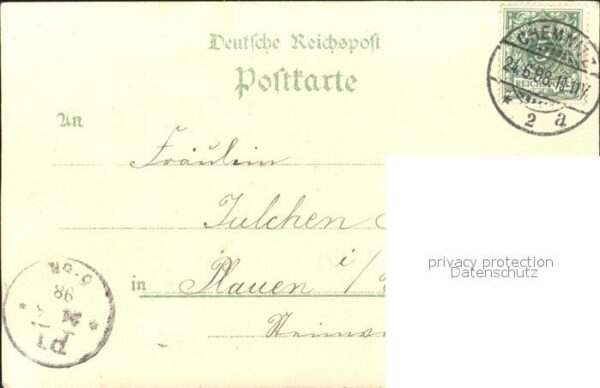 Chemnitz Marktplatz Stiftung Zimmermann'sche Naturheilanstalt Kgl. Gymnasium Sch – Bild 2