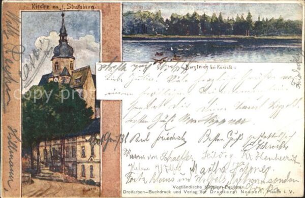 Kuerbitz Burgteich Kirche zu Strafsberg