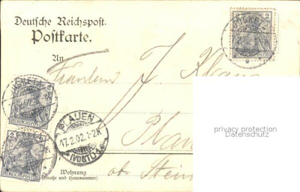 Plauen Vogtland Vermaehlungsfeier Herrn Schuller mit Fraeulein Rosa Naumann – Bild 2