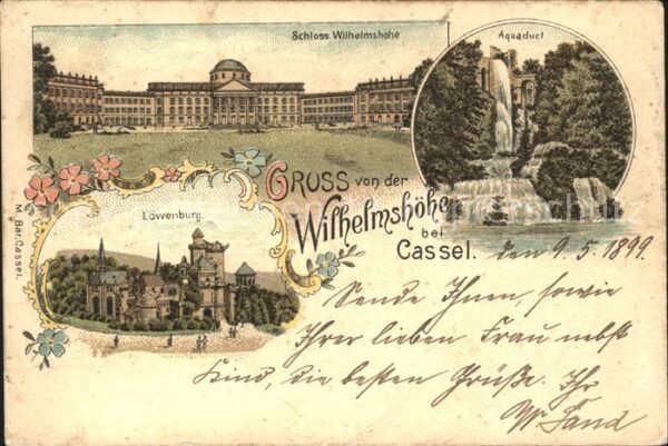 Wilhelmshoehe Kassel Schloss Aquaduct Loewenburg