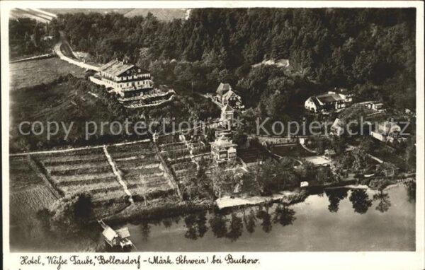 Bollersdorf Fliegeraufnahme Hotel Weisse Taube