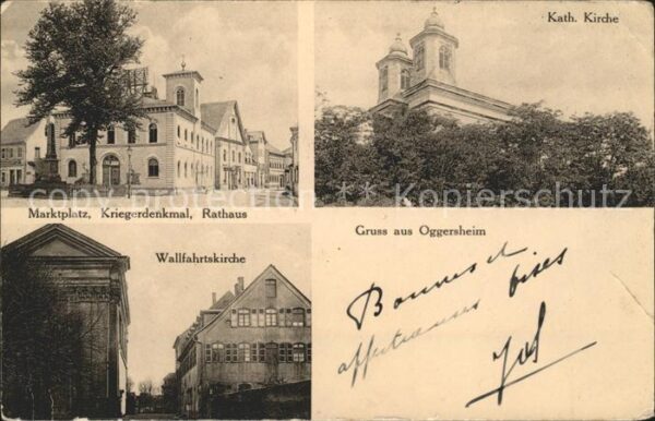 Oggersheim Marktplatz Rathaus Wallfahrtskirche