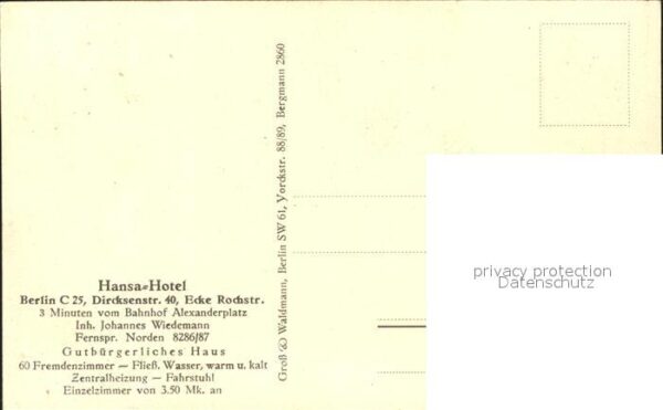 Berlin Hansa Hotel Dircksenstrasse 40 – Bild 2