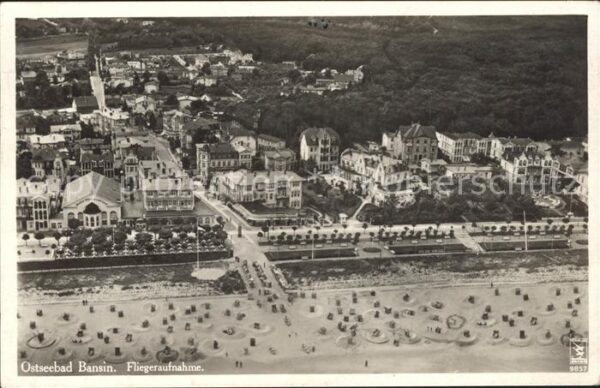 Bansin Ostseebad Fliegeraufnahme Strand Promenade
