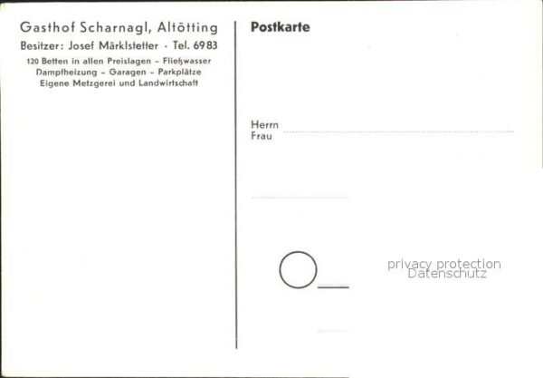 Altoetting Gasthaus Scharnagel Josef Maerklstetter – Bild 2