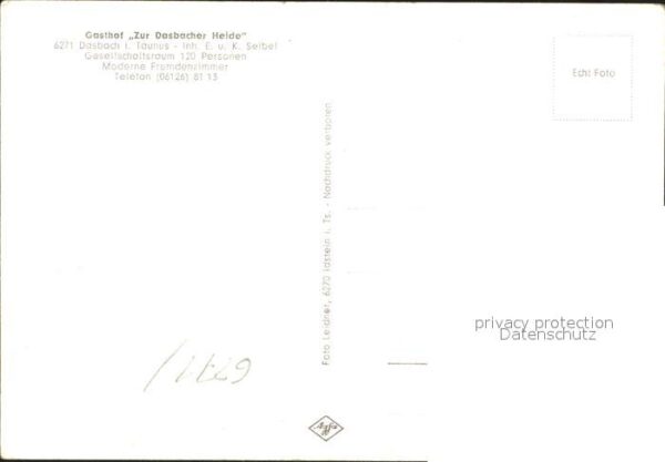 Dasbach Taunus Gasthaus zur Dasbacher Heide – Bild 2