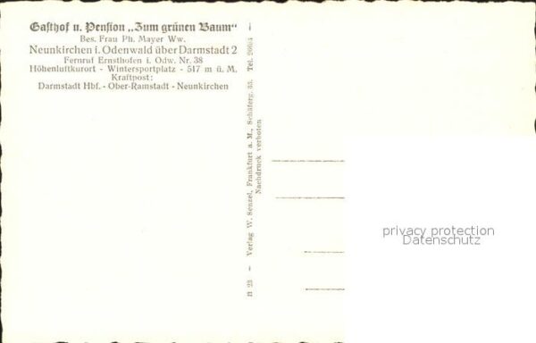 Neunkirchen Odenwald Gasthaus Pension zum gruenen Baum – Bild 2