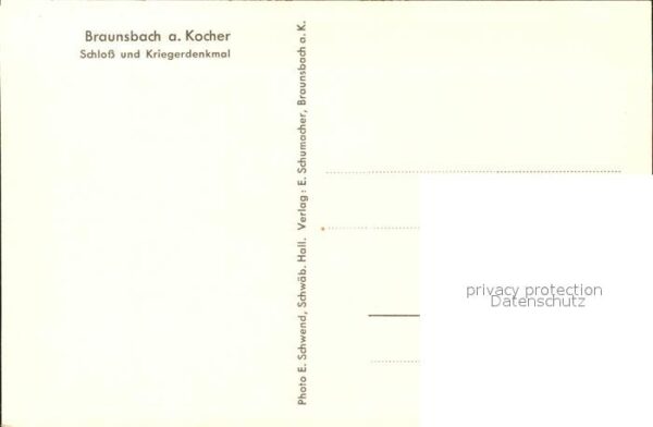 Braunsbach Wuerttemberg Schloss Kriegerdenkmal – Bild 2
