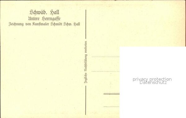 Schwaebisch Hall Untere Herrngasse Kuenstlerkarte – Bild 2