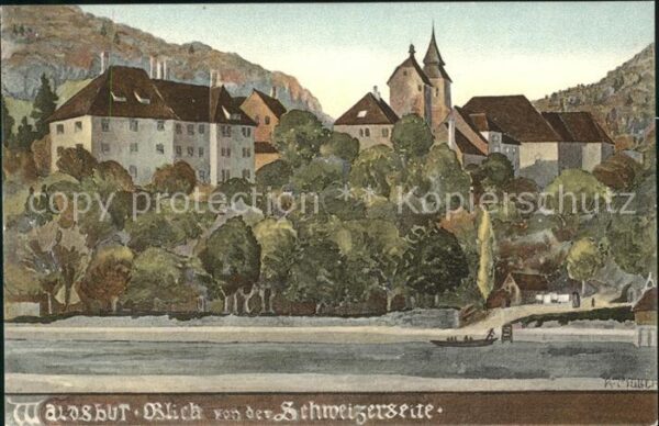 Waldshut Tiengen Rhein Kuenstlerkarte