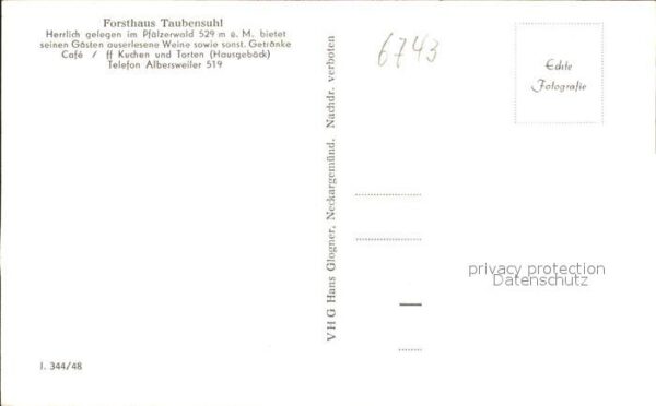 Albersweiler Forsthaus Taubenstuhl – Bild 2