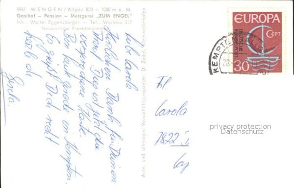 Wengen Kempten Allgaeu Gasthaus Pension Metzgerei Zum Engel – Bild 2