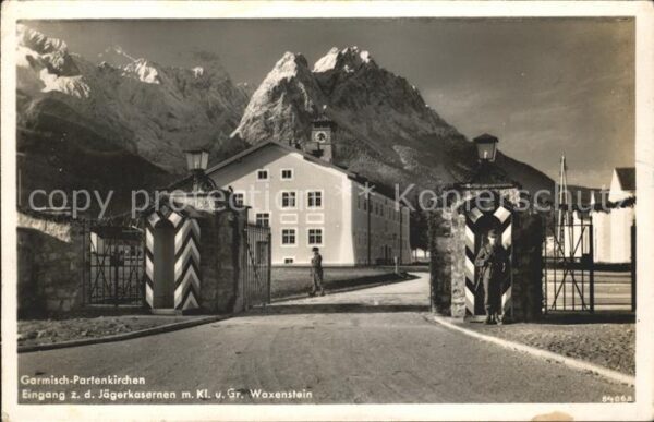 Garmisch-Partenkirchen Eingang Jaegerkaserne und Waxenstein