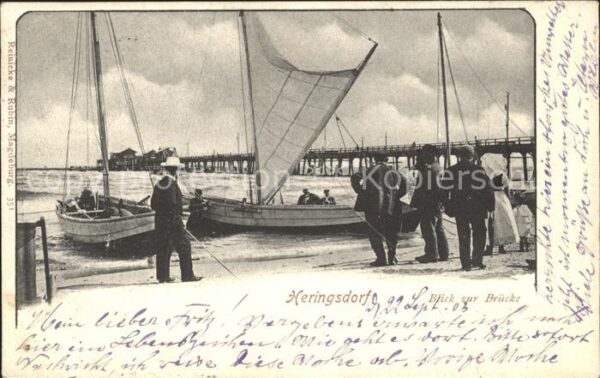 Heringsdorf Holstein Strand Boote Bruecke