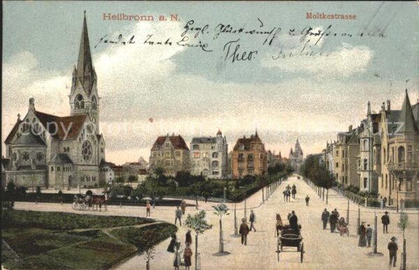 Heilbronn Neckar Moltkestrasse Pferdekutsche