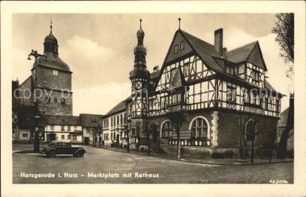 Harzgerode Marktplatz Rathaus