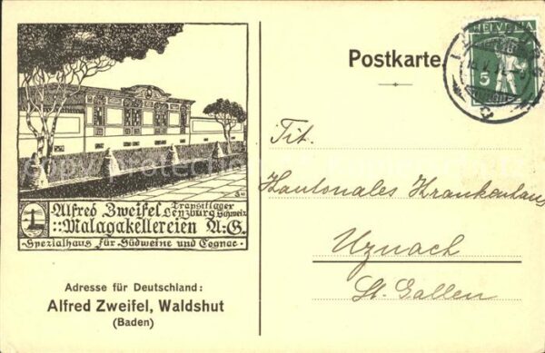 Waldshut Tiengen Rhein Alfred Zweifel Malagakellereien
