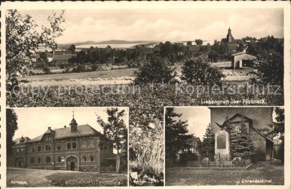 Poessneck Rathaus Liebesgruen Gasthaus Fleischerei