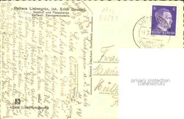 Poessneck Rathaus Liebesgruen Gasthaus Fleischerei – Bild 2