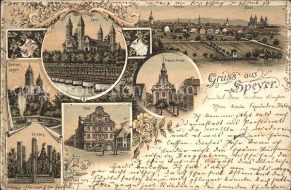 Speyer Rhein Dom Post Oelberg